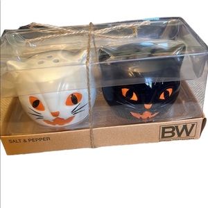 Cat Jack o lantern salt & pepper shakers